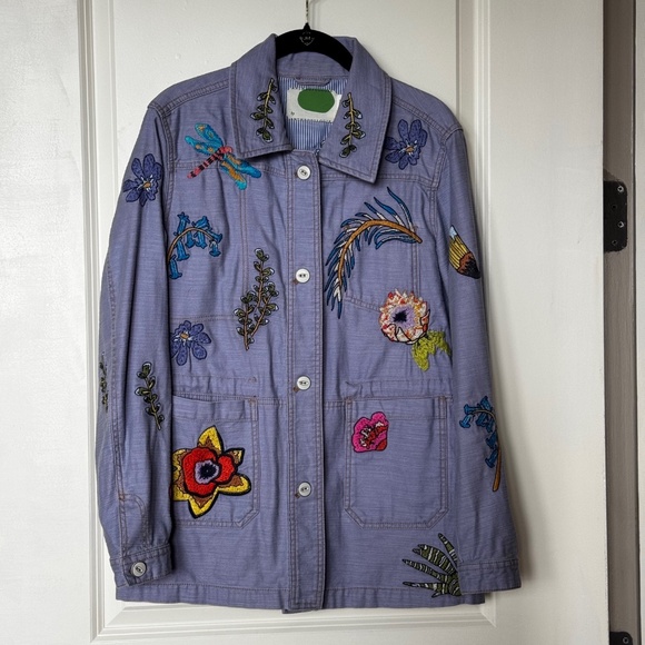 Anthropologie Embroidered Patch Jacket Sz S - NWOT - Picture 6 of 12